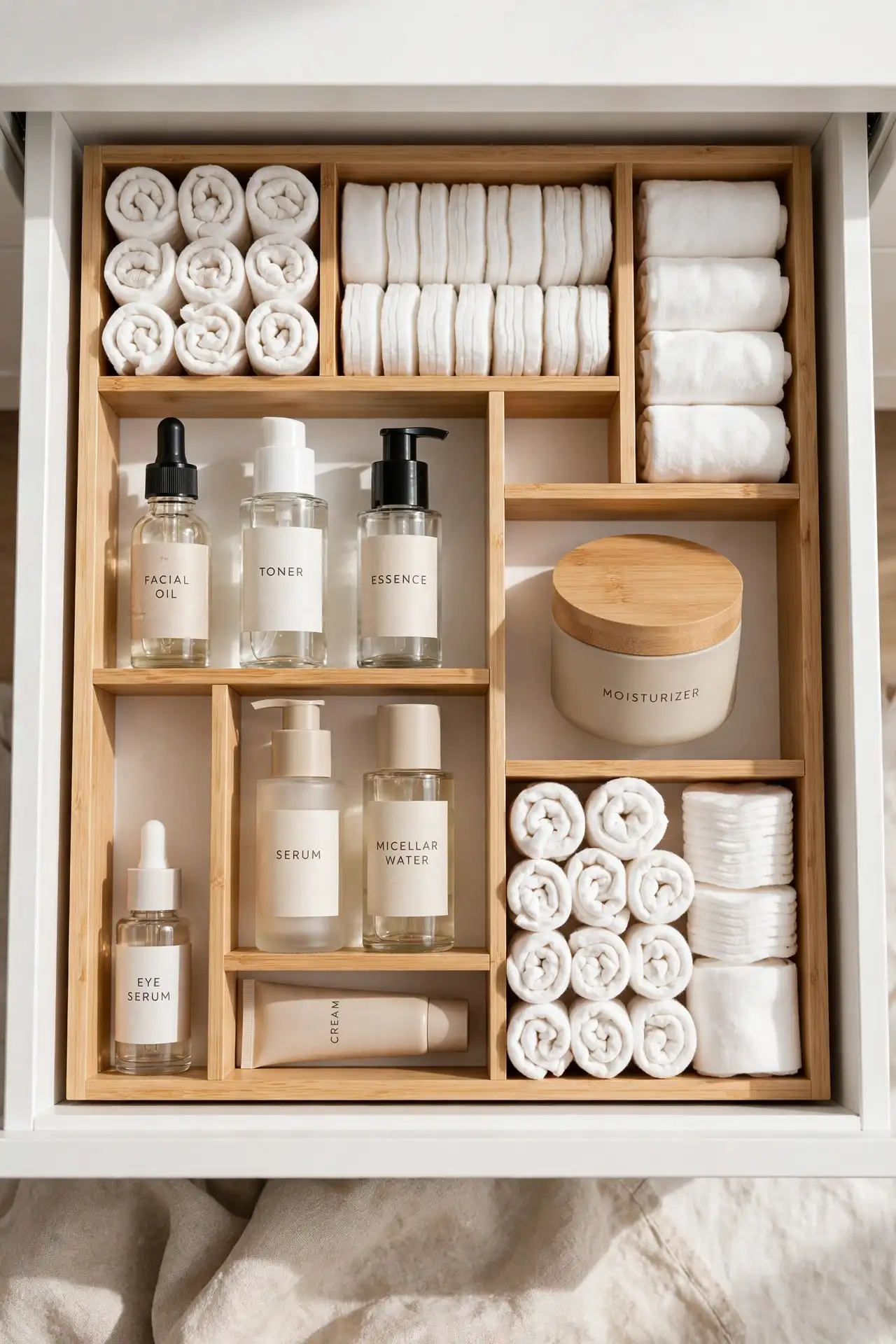 Drawer Divider Trays for small bathroom vanity organization ideas