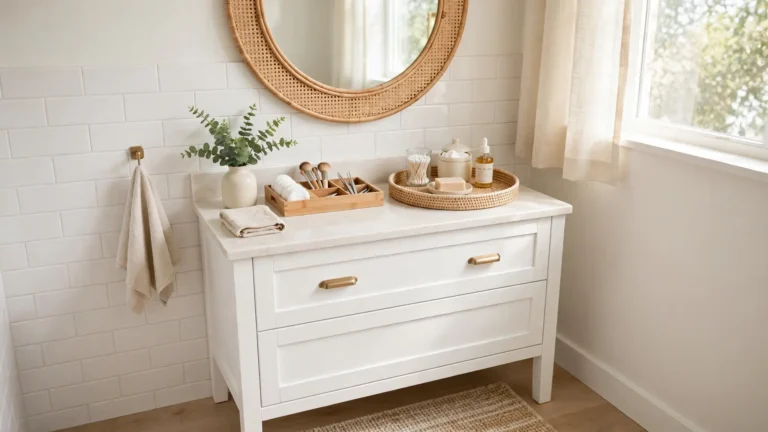 small bathroom vanity organization ideas
