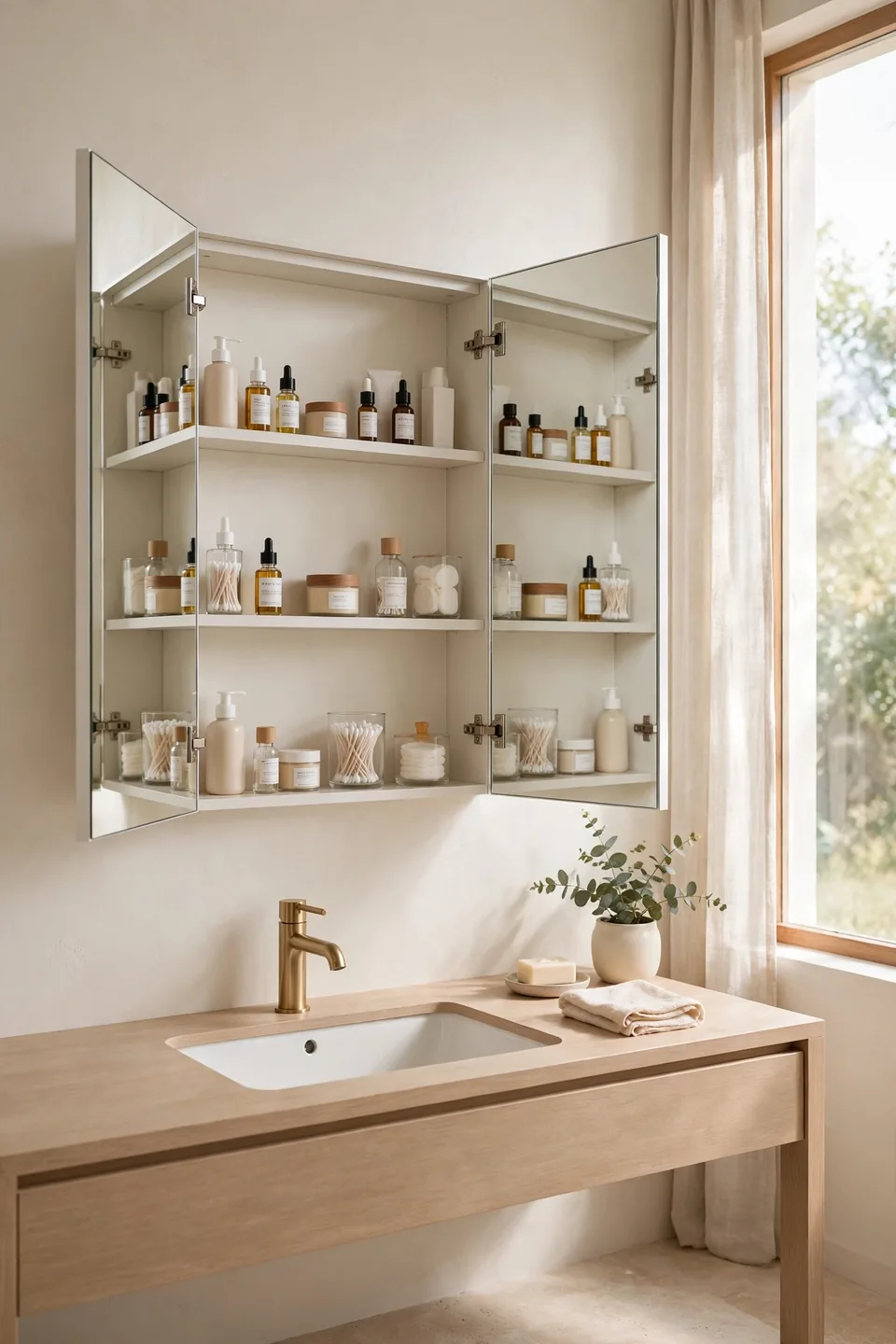 Mirrored Cabinet Doors