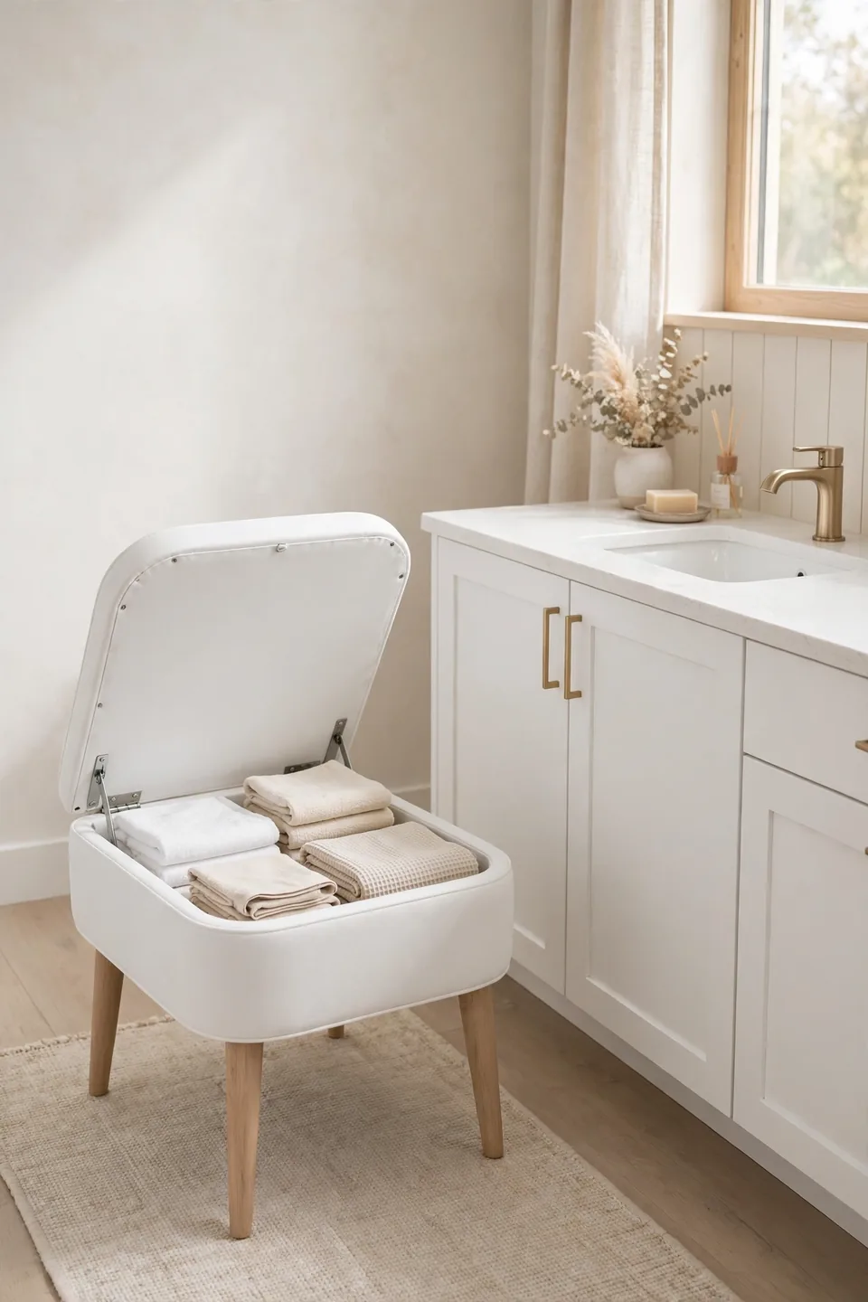 Vanity Stool Storage