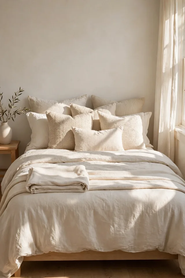 Soft Linen Bedding Layers