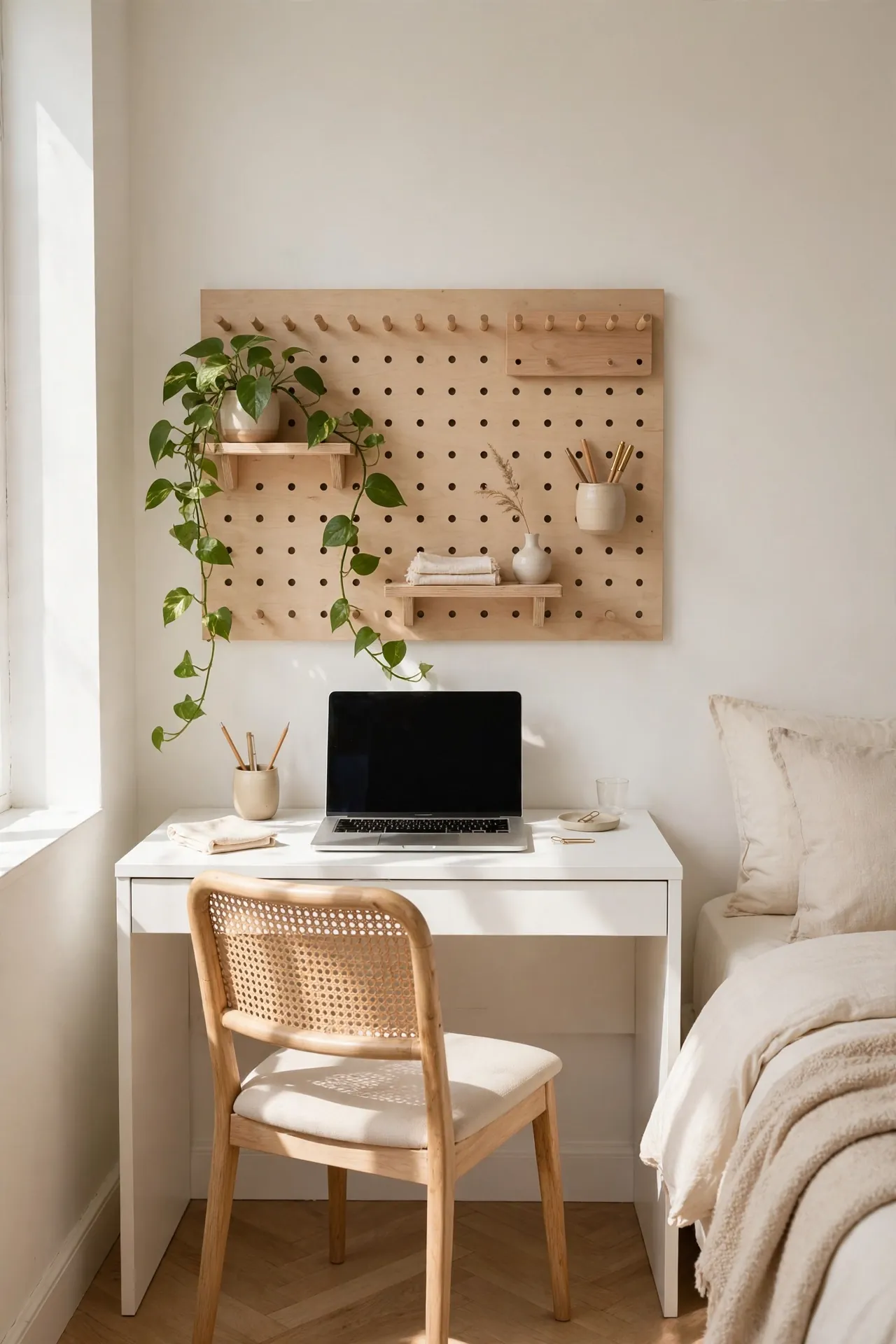 Pegboard Wall Desk