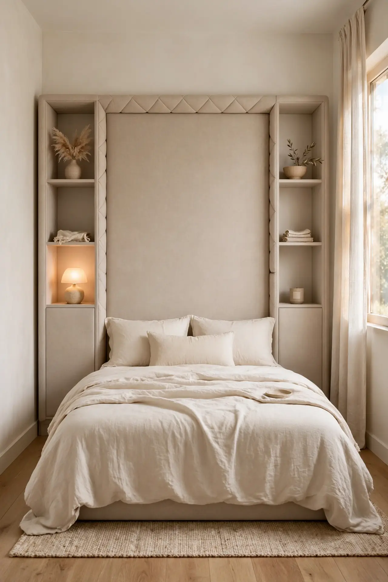 Hidden Headboard Storage
