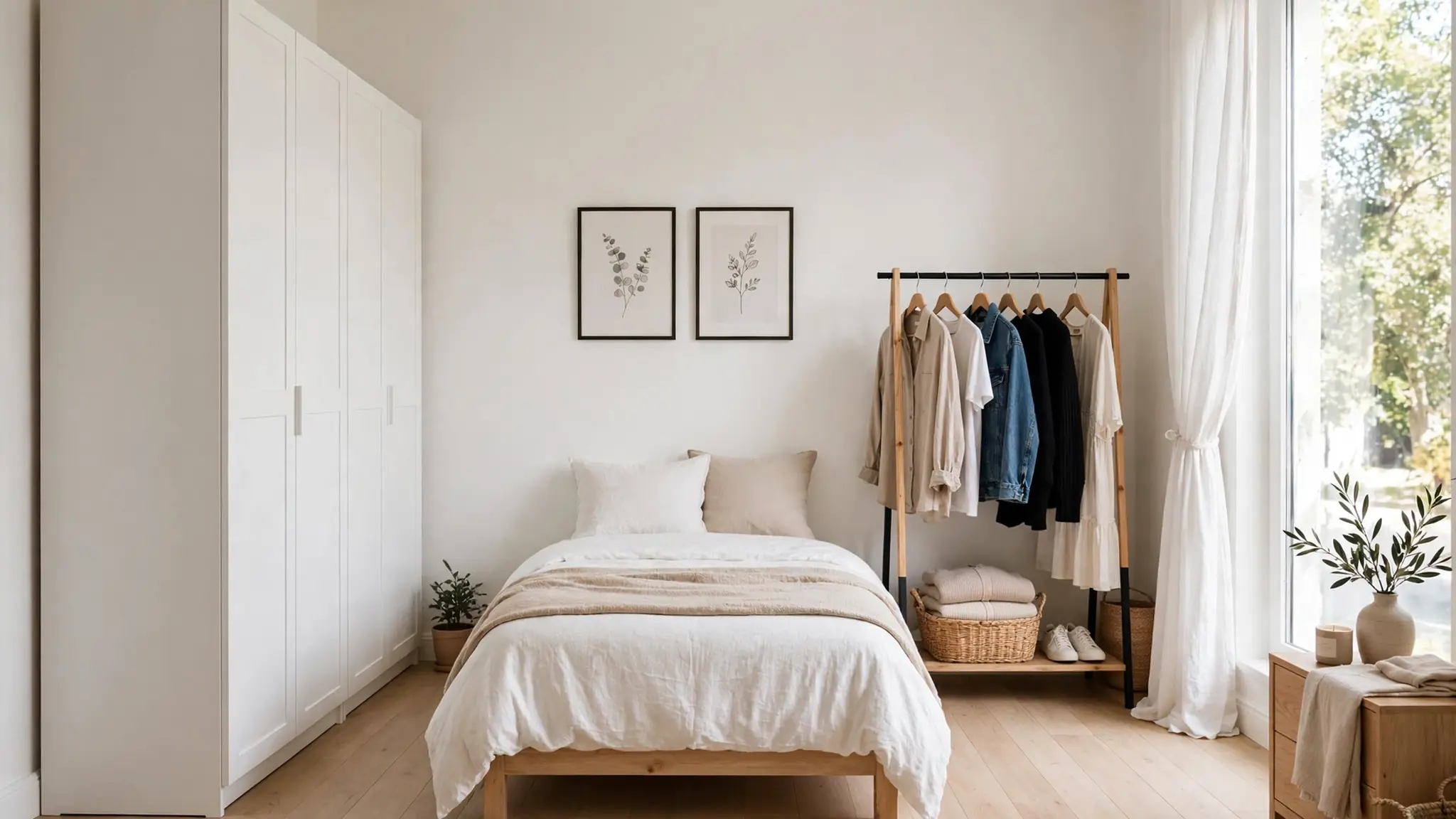 small bedroom ideas with no closet