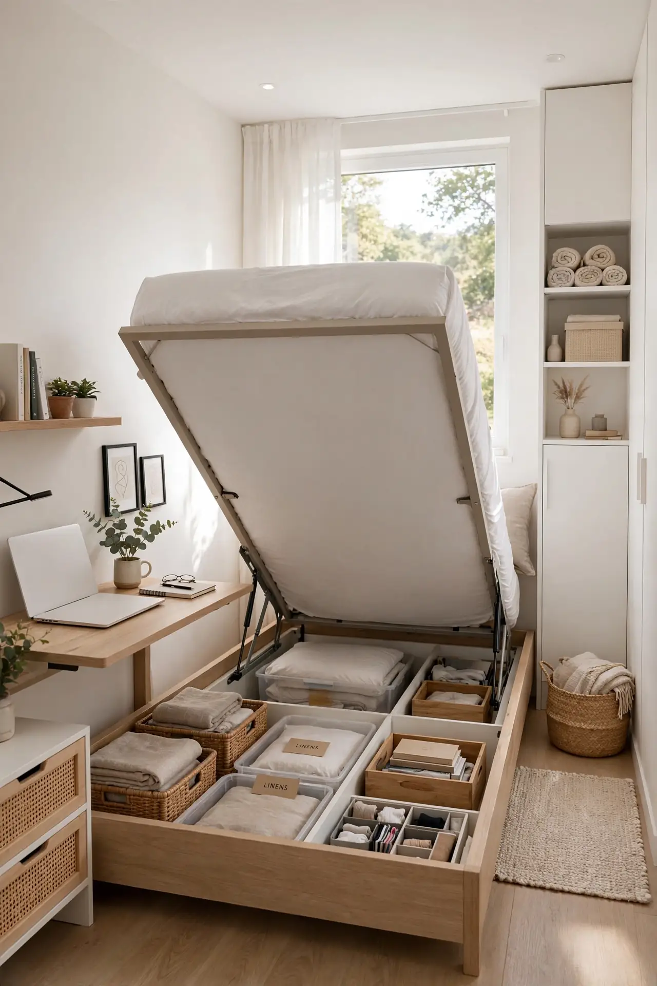 Storage Bed Frames - Small Bedroom Ideas With No Closet