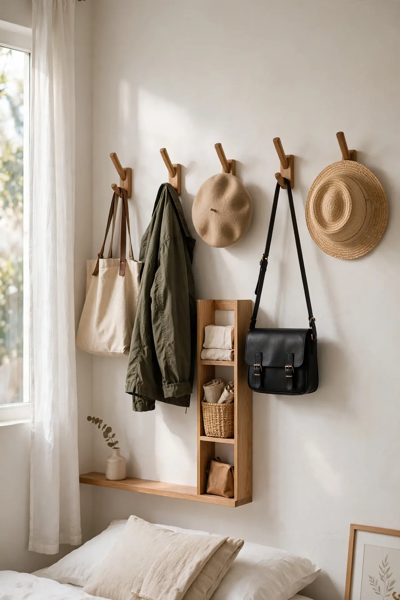 Wall Hook Systems - Small Bedroom Ideas With No Closet