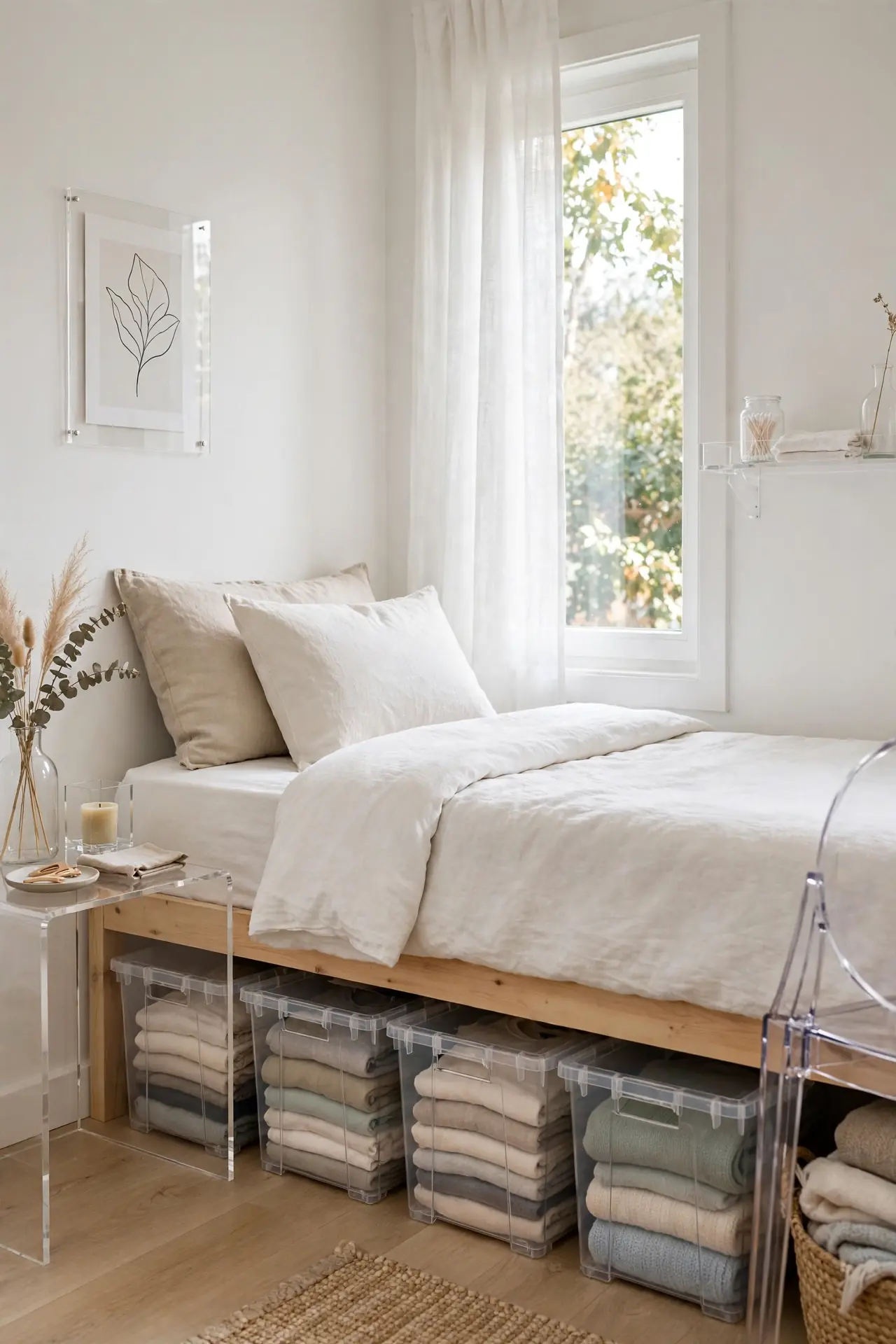 Clear Bin Systems - Small Bedroom Storage Ideas Under Bed