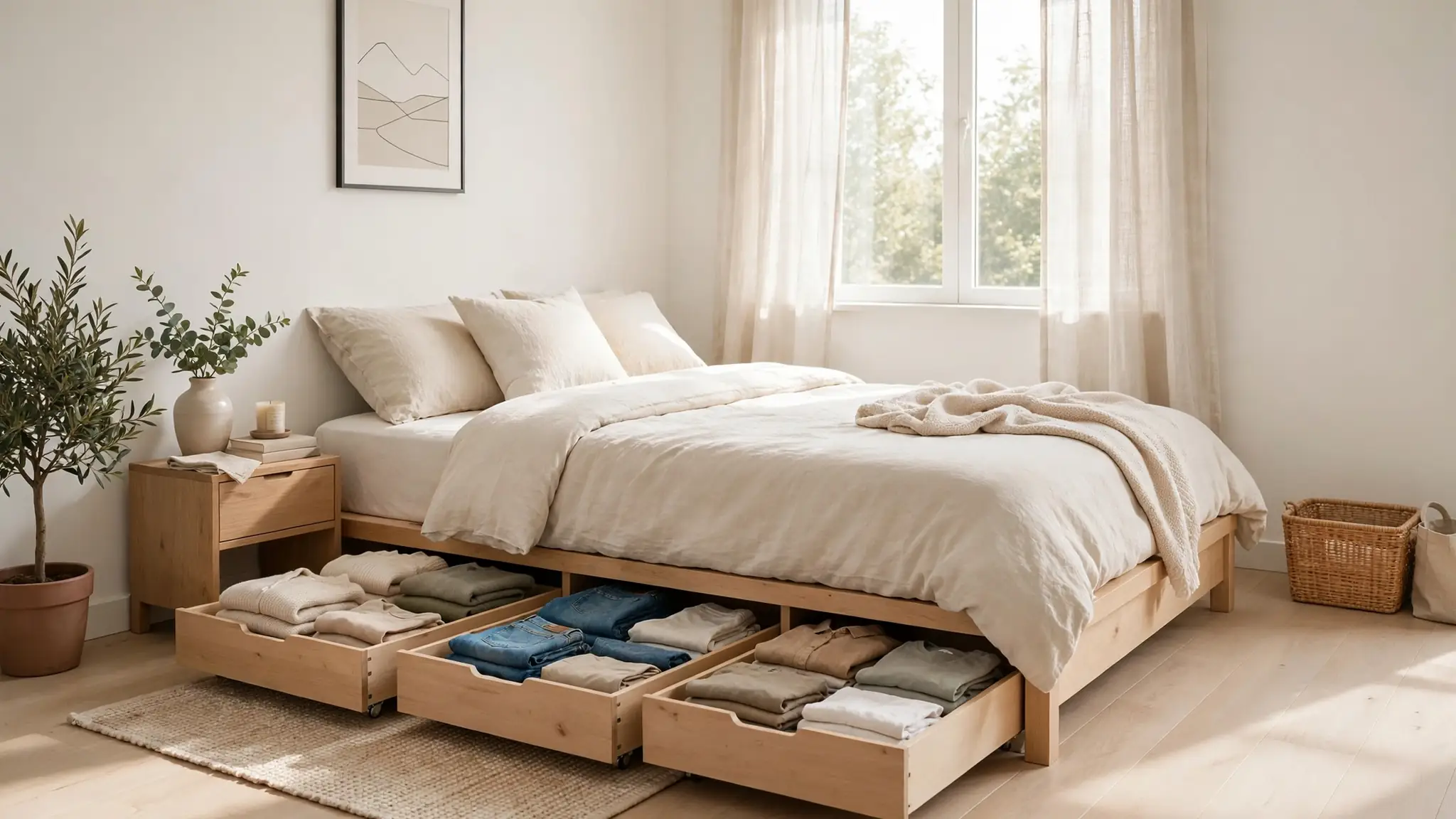 small bedroom storage ideas under bed
