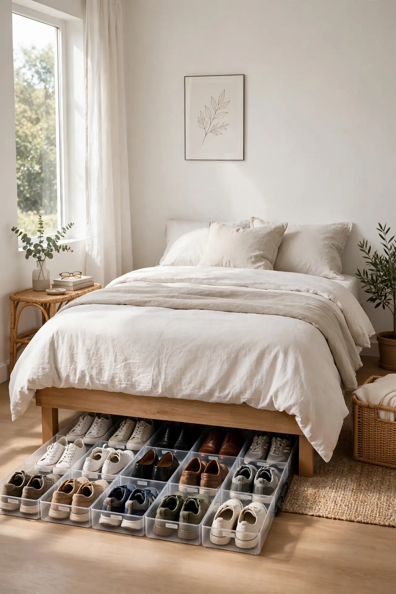 Under-Bed Shoe Slots