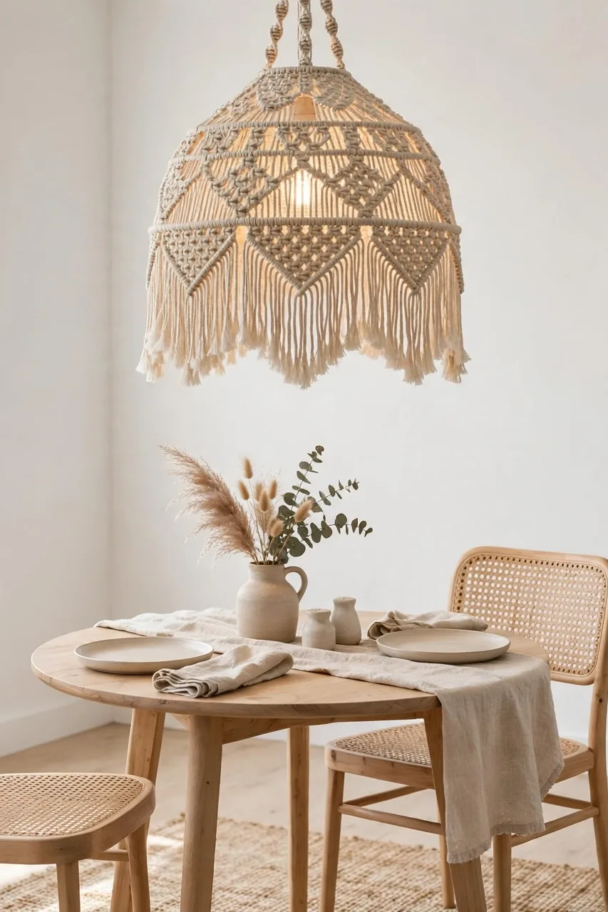 Boho Macrame Pendant