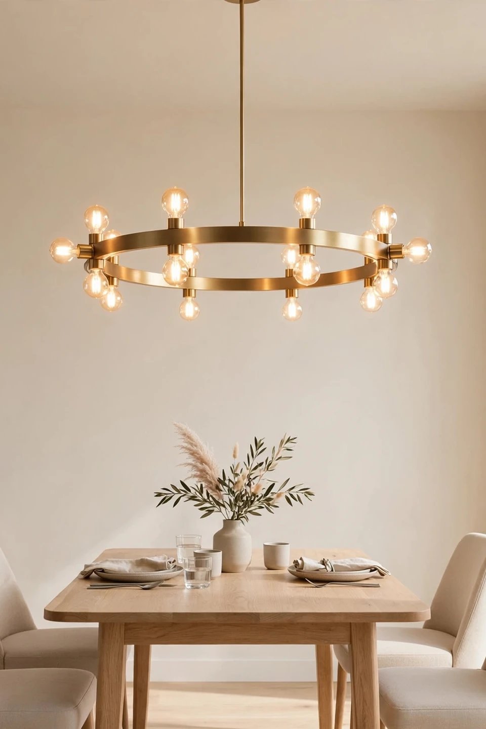 Brass Ring Chandelier