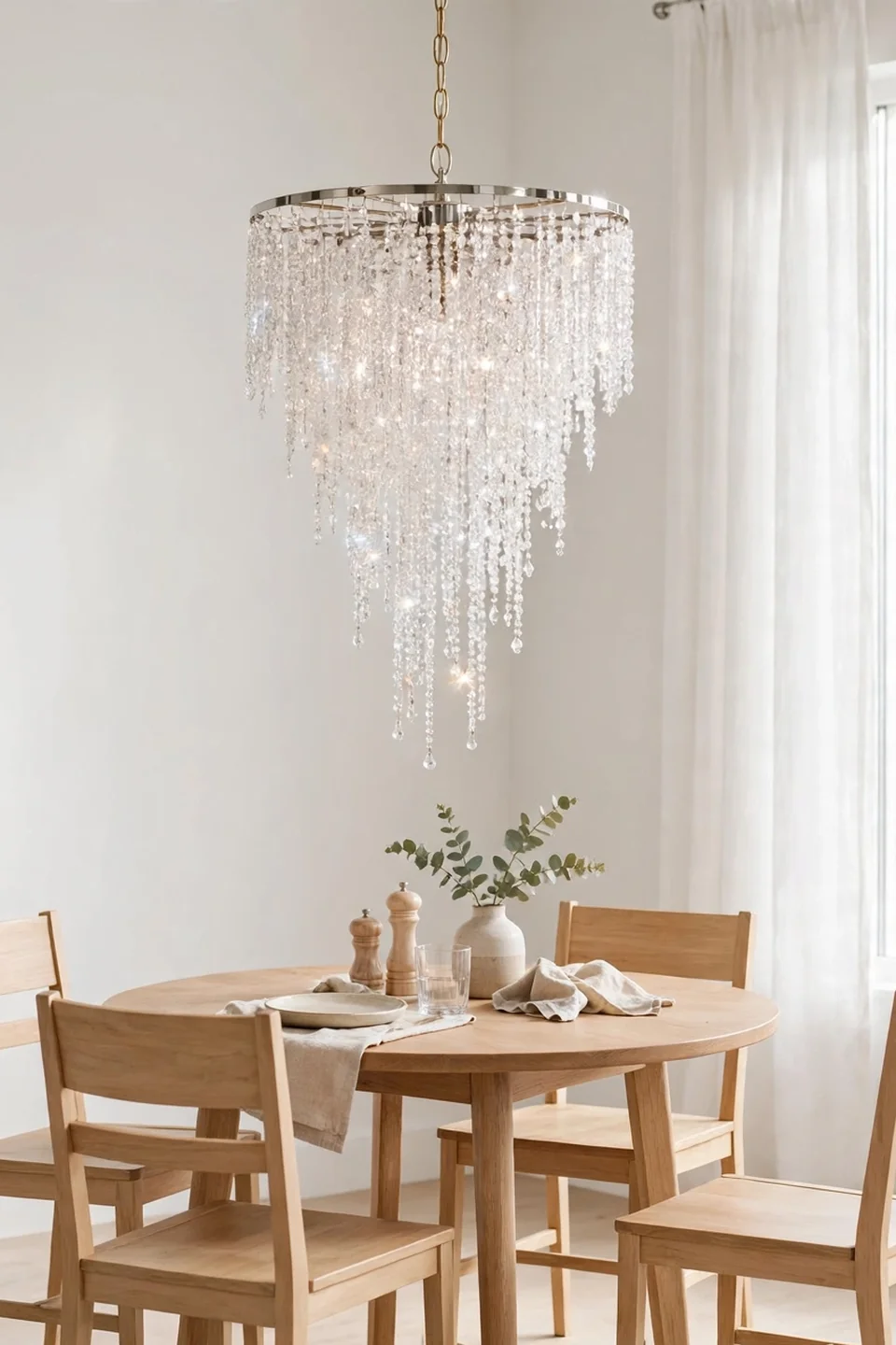 Crystal Cascade Chandelier