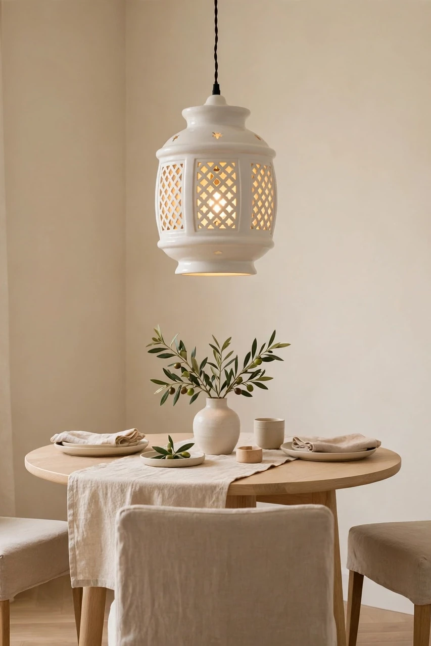 White Ceramic Lantern
