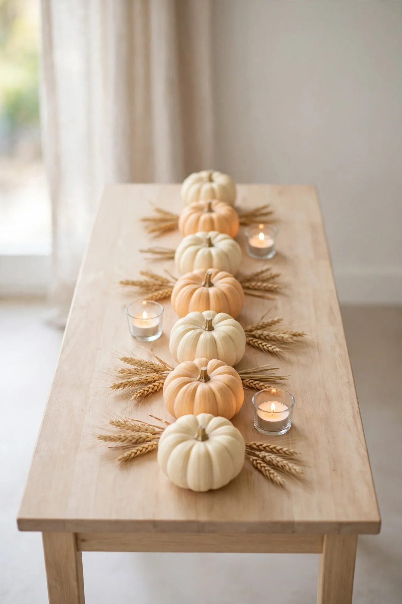 Pumpkins for small dining room table centerpiece ideas
