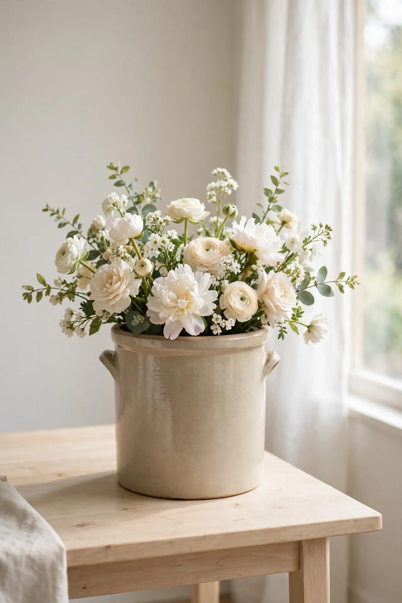 Stoneware Crock Blooms