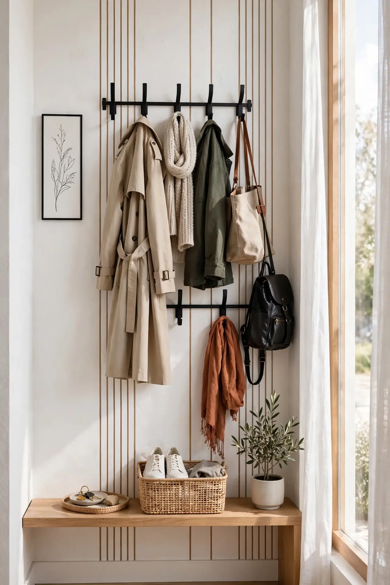 Wall-Mounted Coat Hooks
