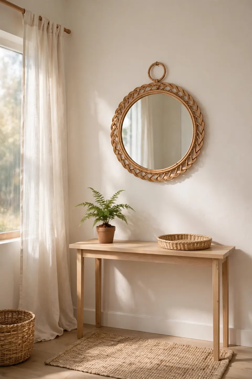 Round Rattan Frame