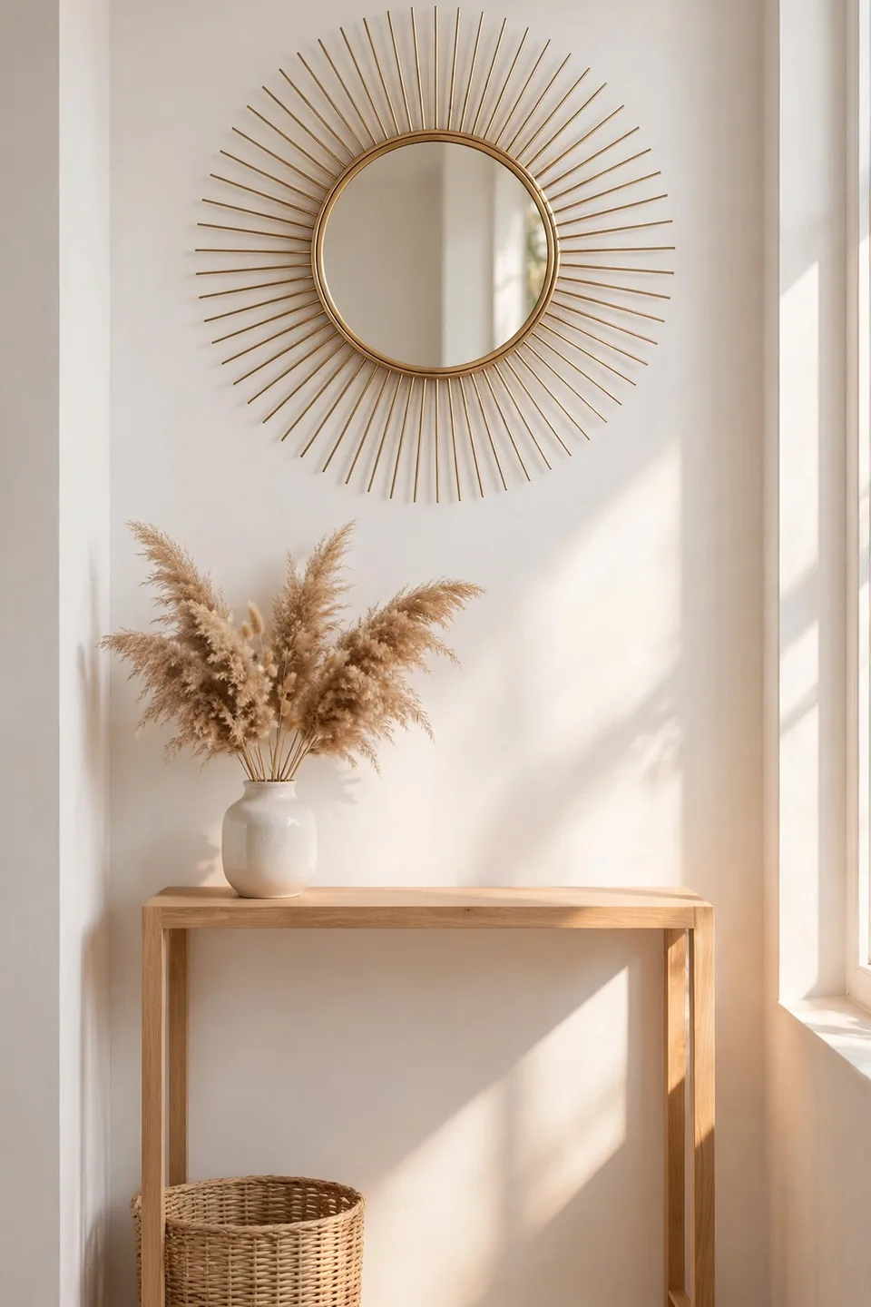 Round Sunburst Mirror