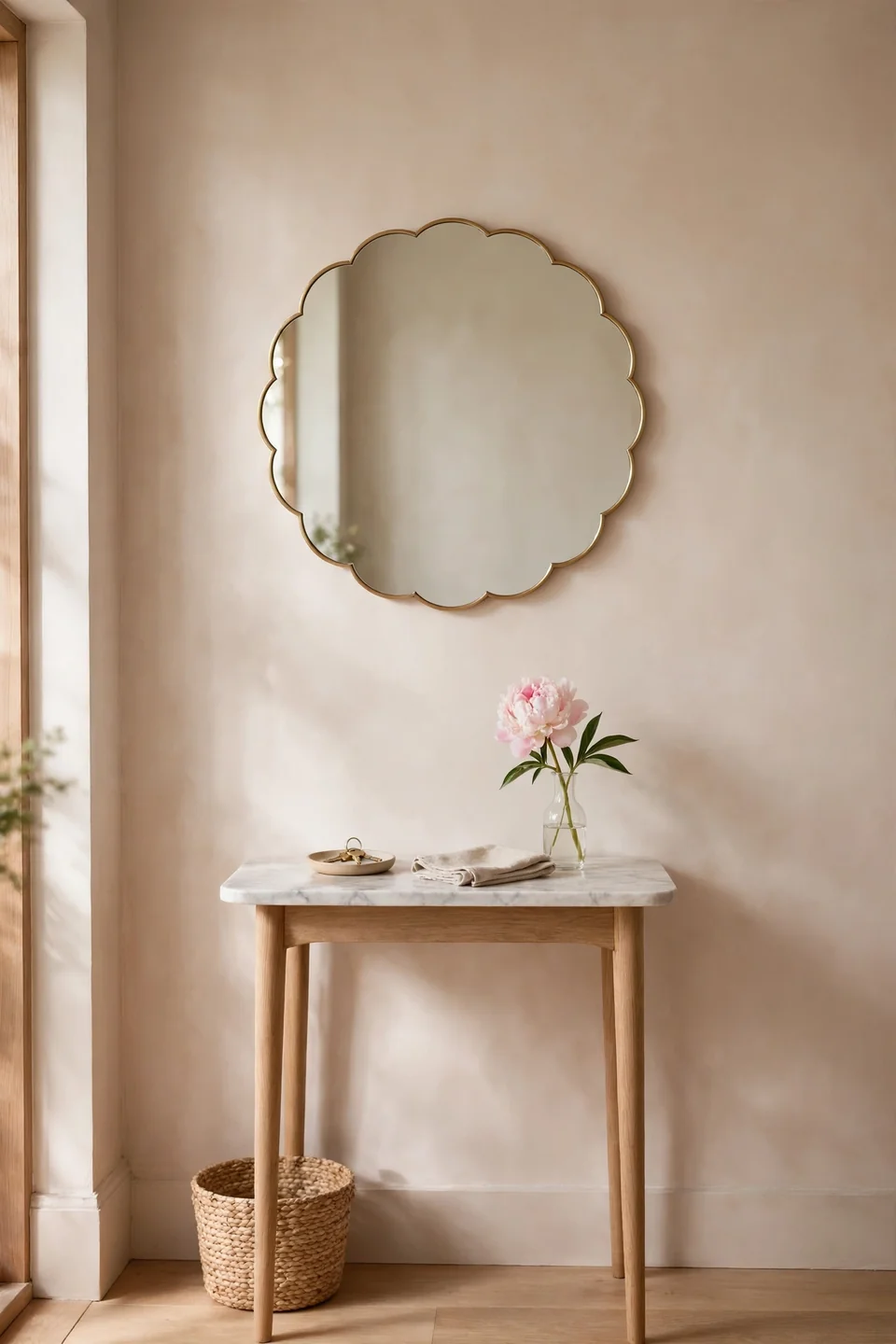 Scalloped Edge Mirror
