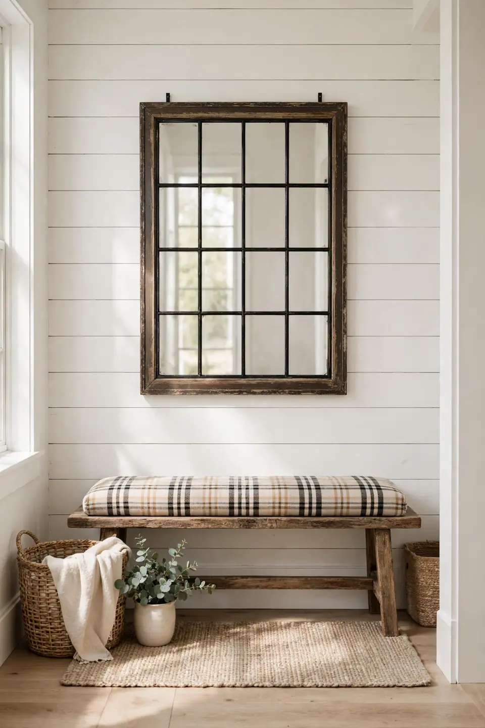 Windowpane Grid Mirror