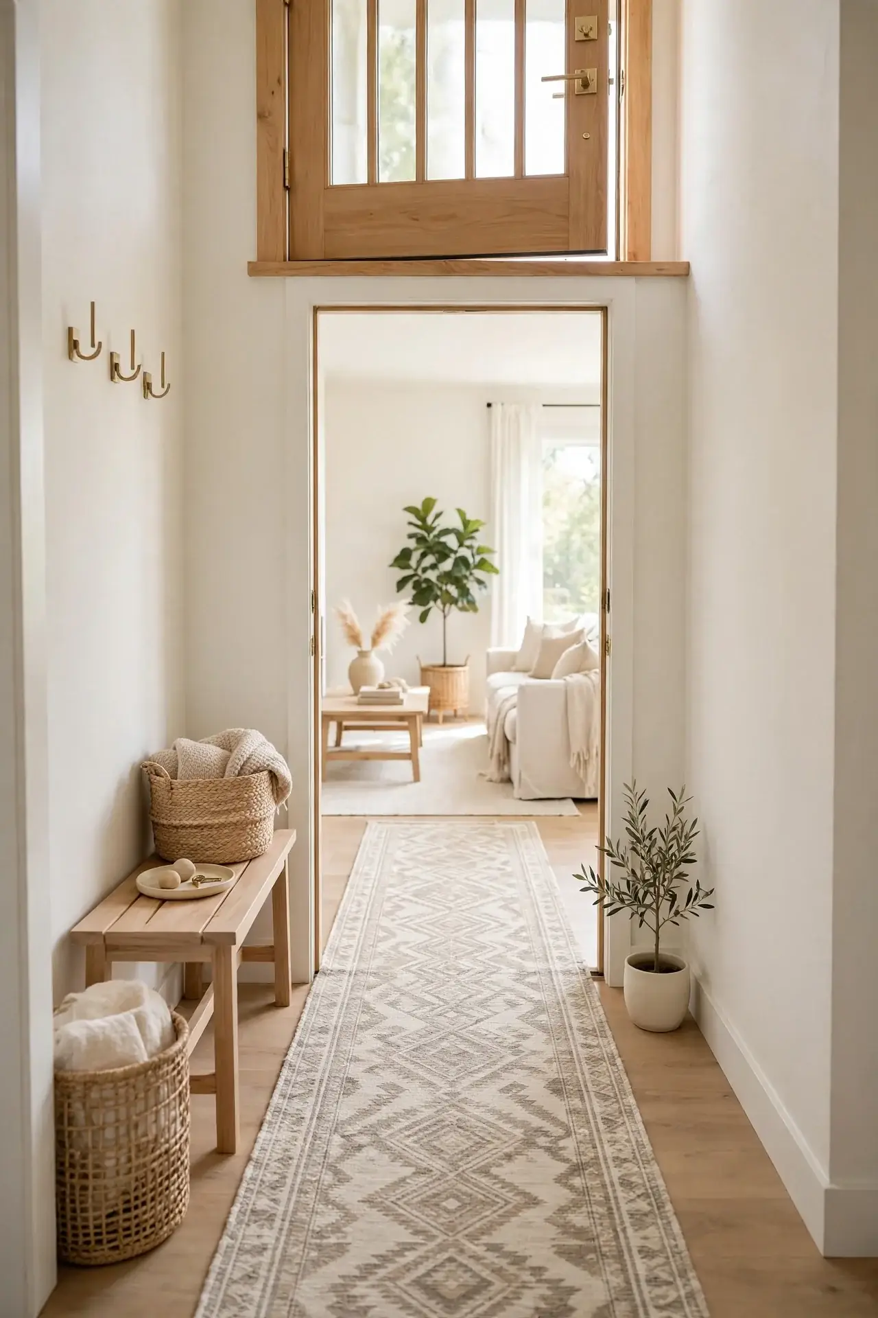 Rug Runner Length for small front entryway decorating ideas