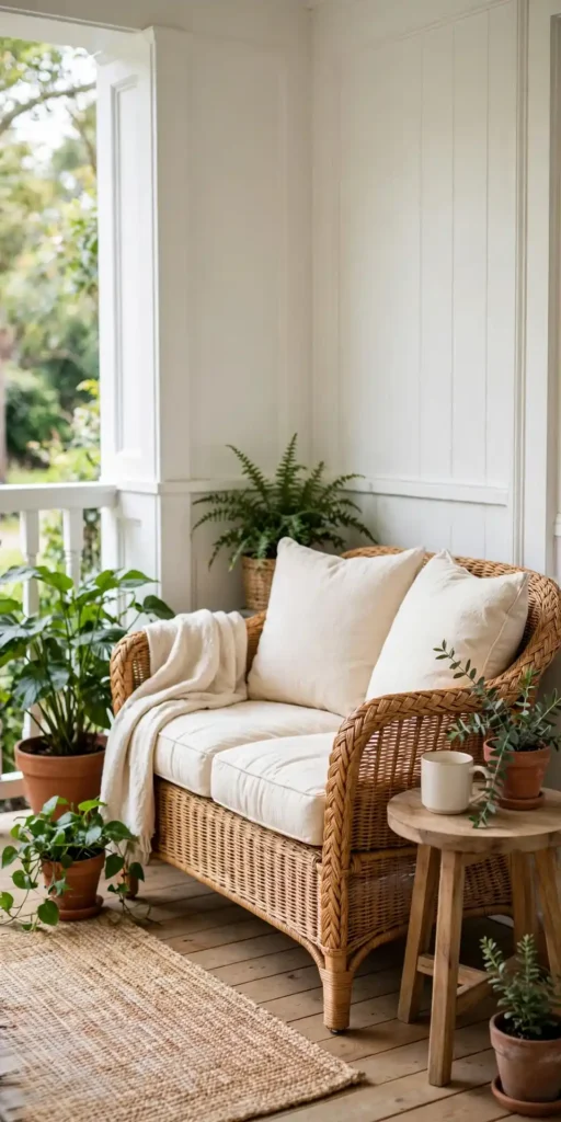 Wicker Loveseat Nook