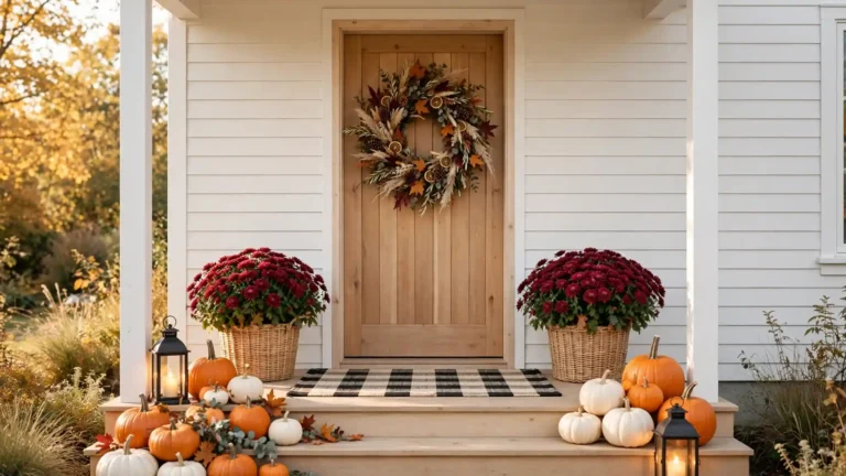 small front porch fall decor ideas