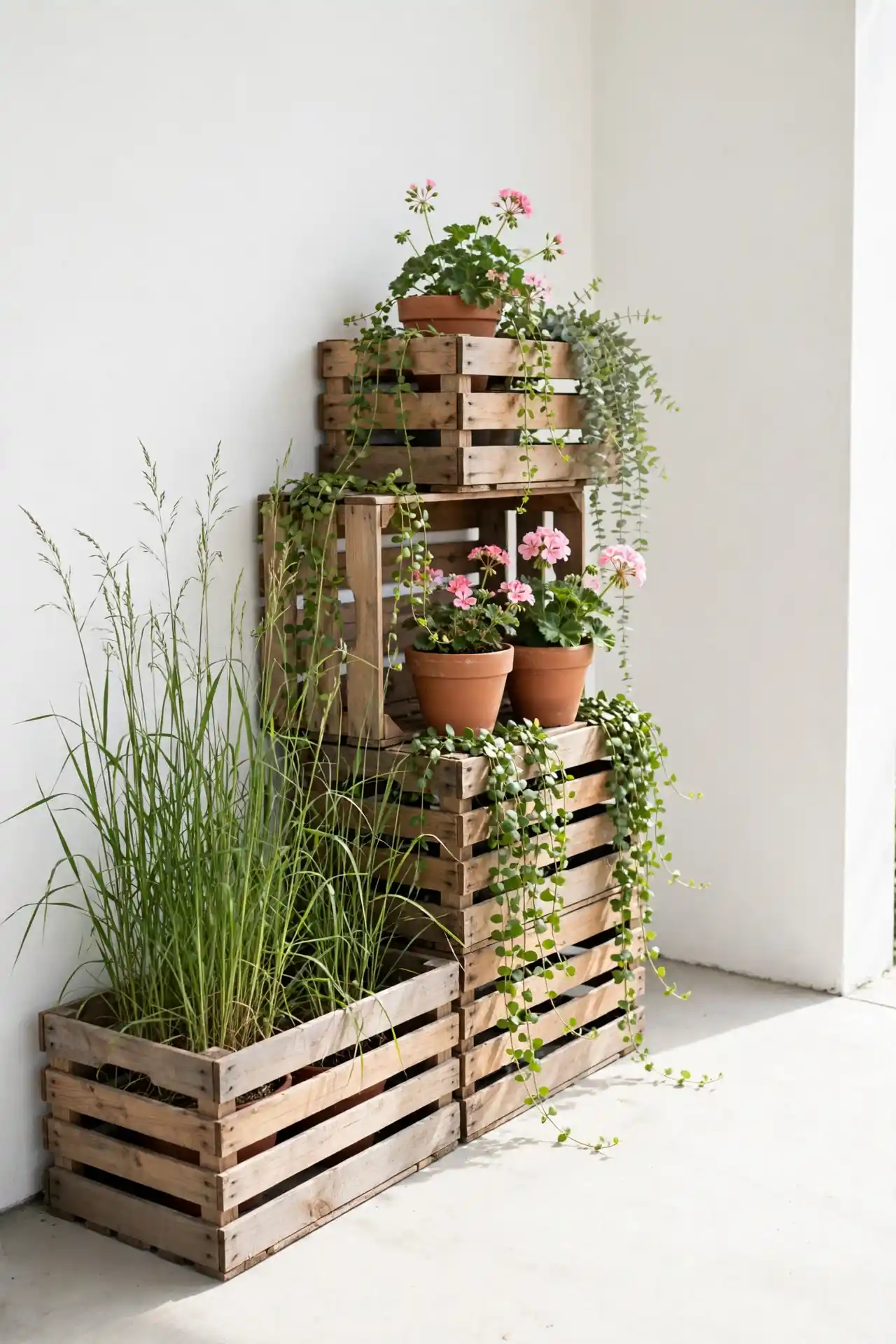 Crate Planter Display