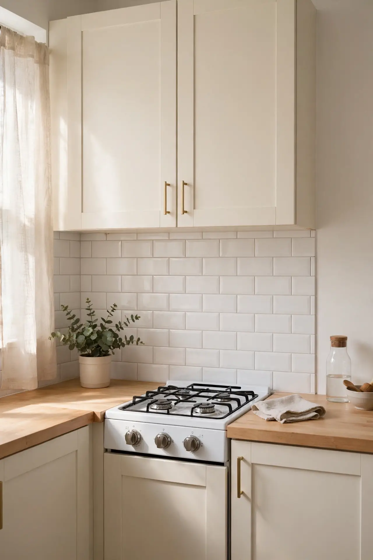 Peel and Stick Subway Tiles for small kitchen backsplash ideas for renters