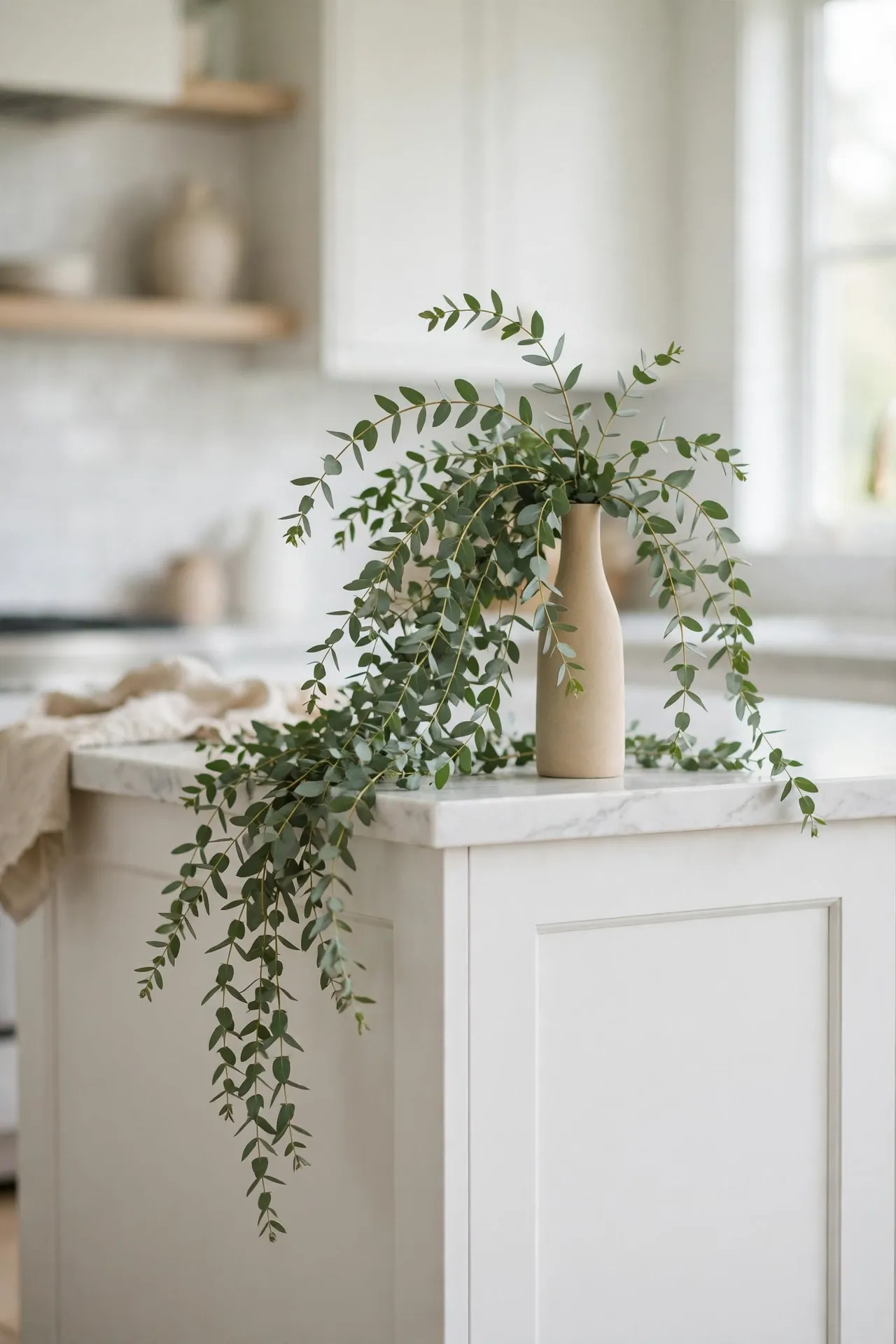Greenery Moment for small kitchen island decor ideas