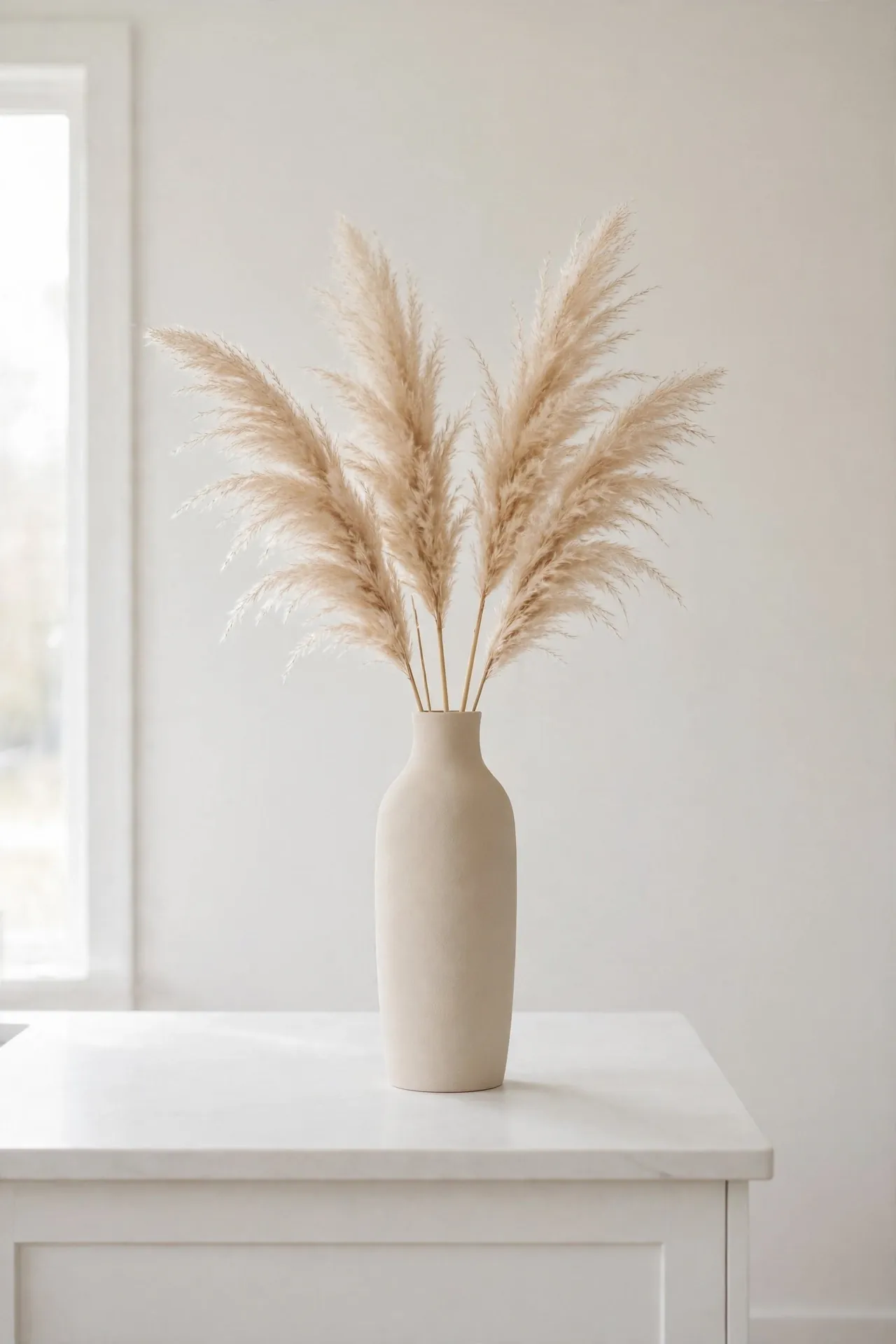 Statement Vase Cluster for small kitchen island decor ideas