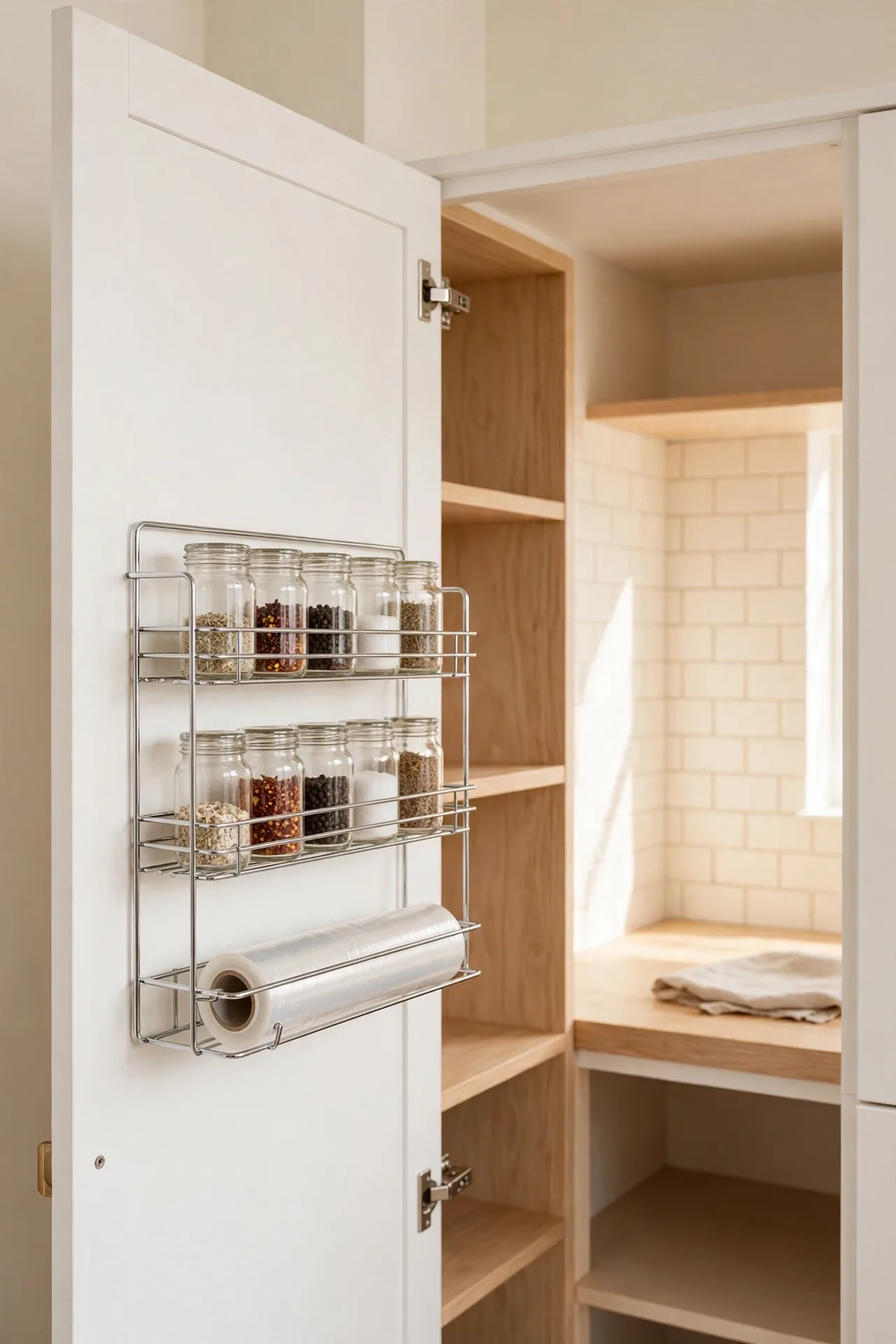 Cabinet Door Racks for small kitchen storage ideas without remodeling