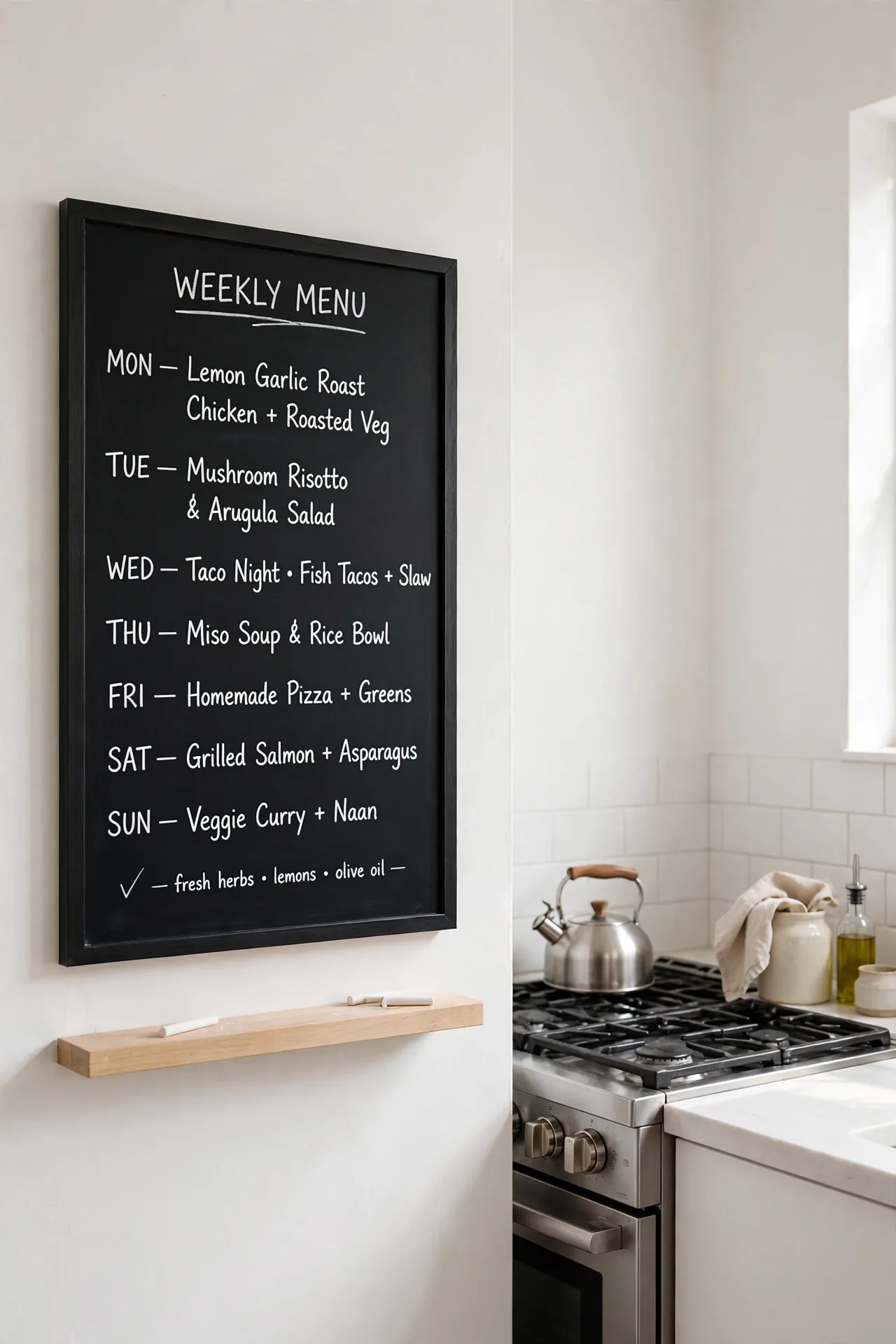 Chalkboard Menu Board