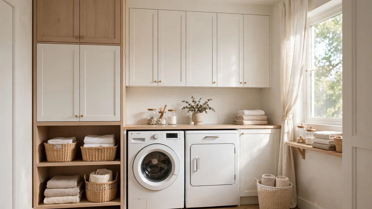 small laundry room cabinet ideas