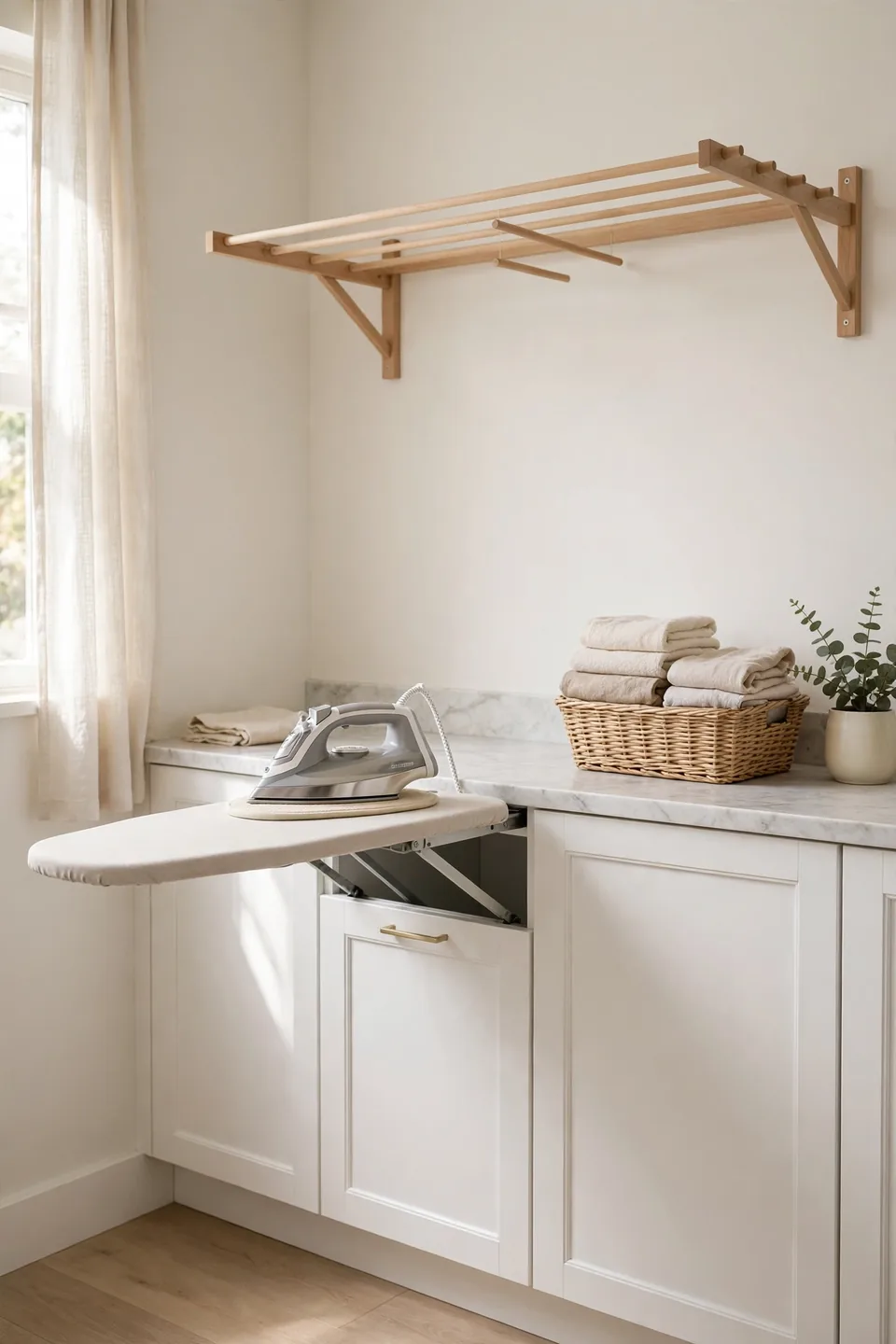 Fold-Down Ironing Station