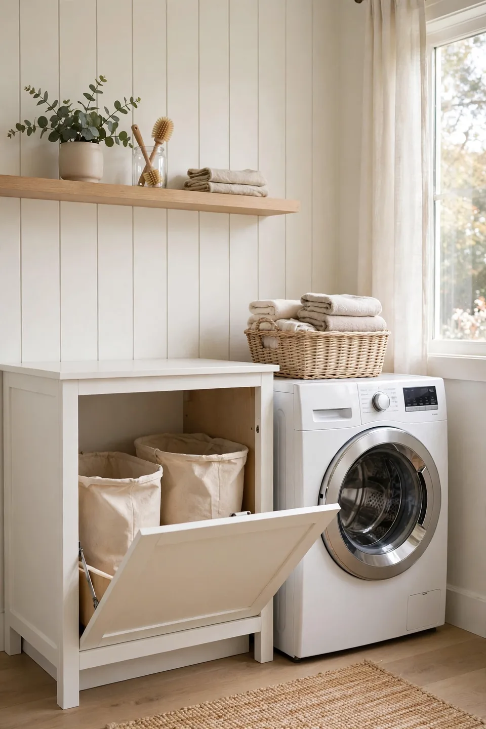 Hidden Hamper Cabinet