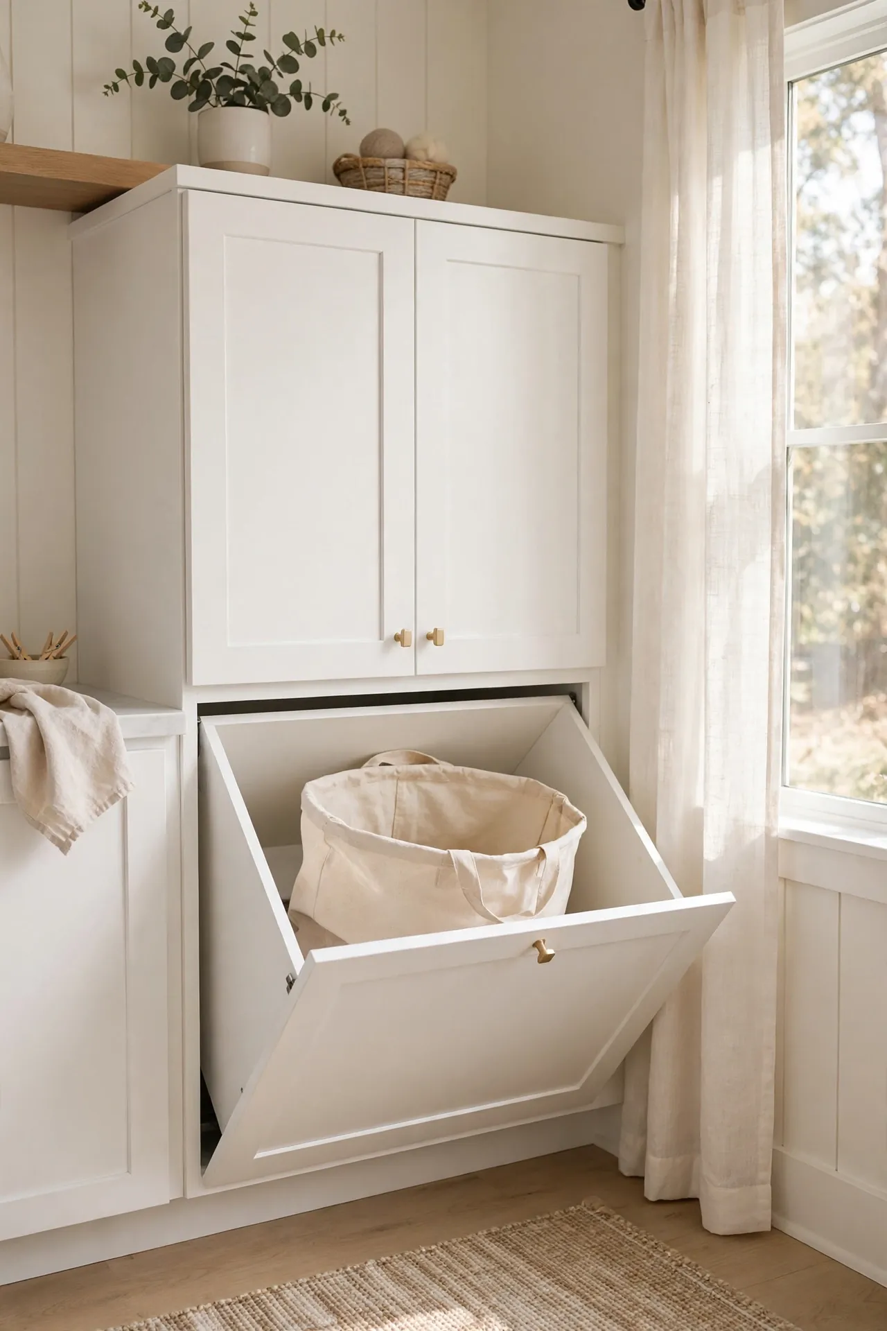 Hidden Hamper Cabinet