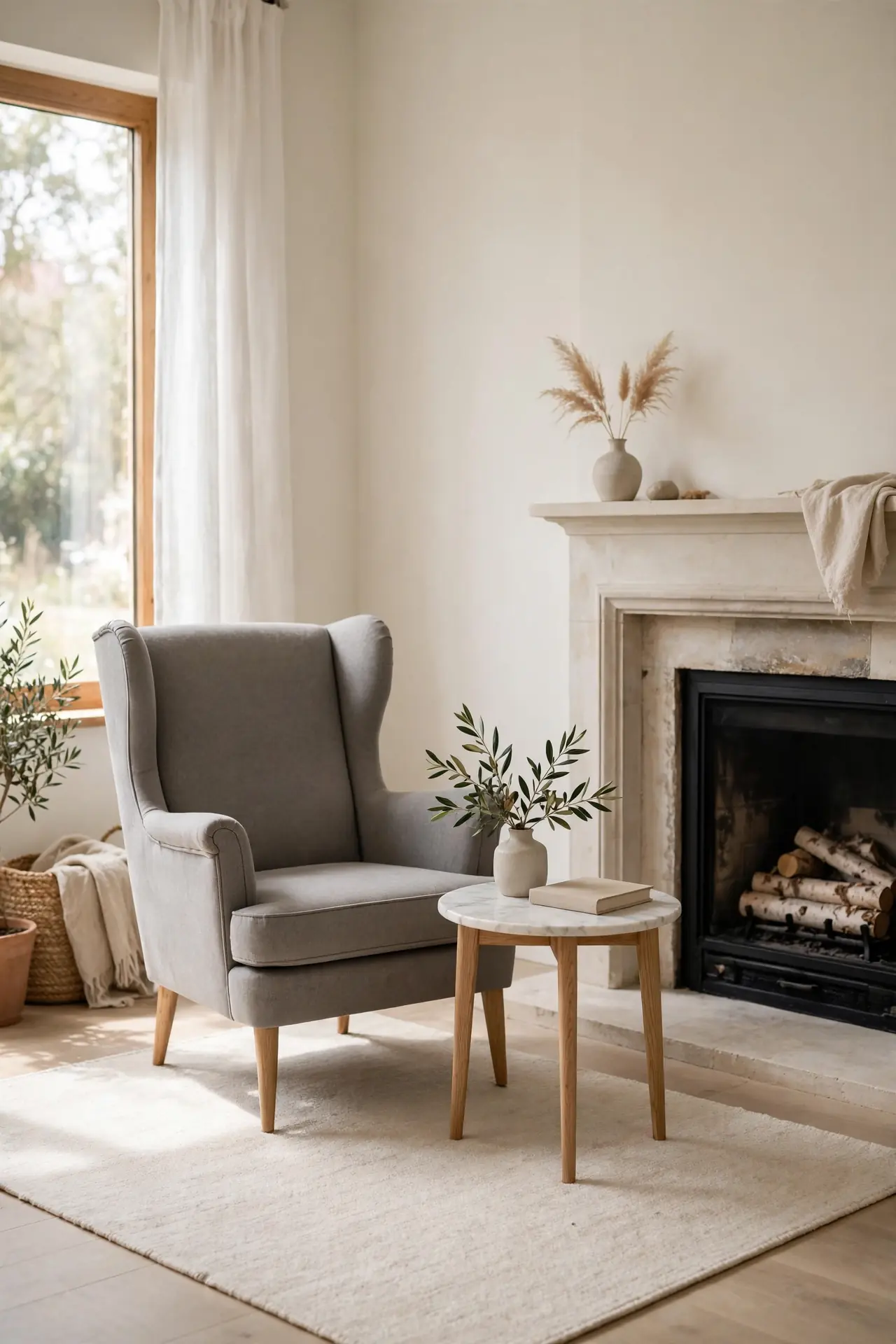 Small-Scale Wingback Chair