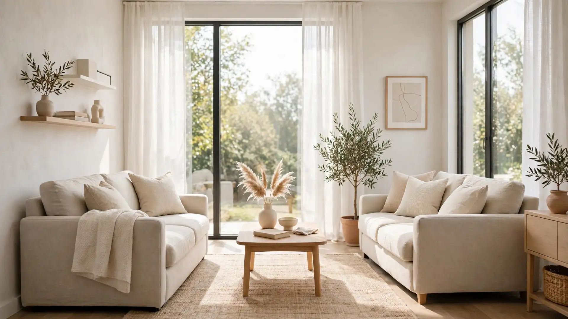 small living room layout with two sofas