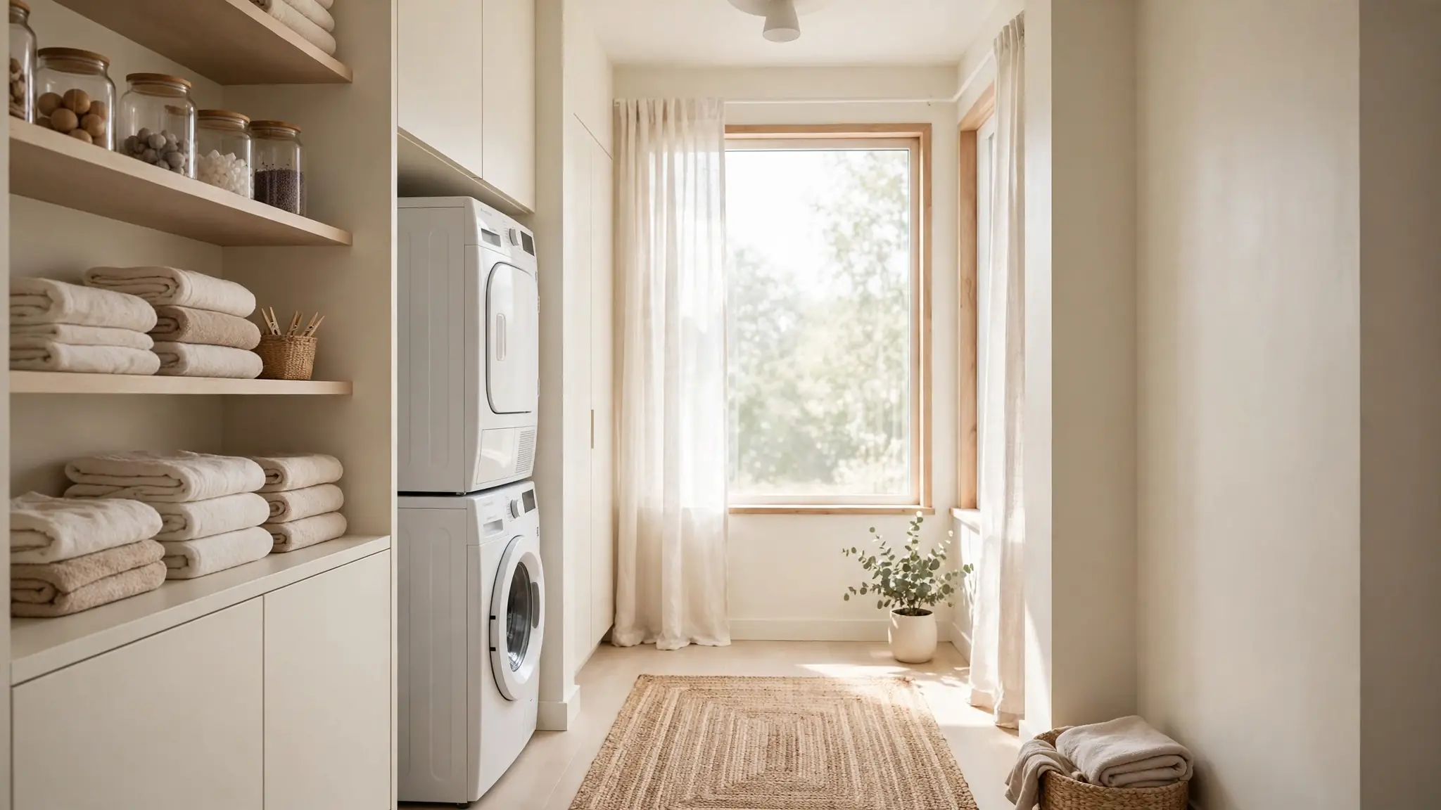 small narrow laundry room ideas