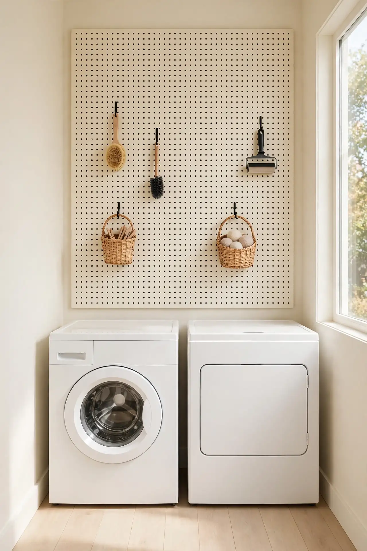Narrow Pegboard Wall