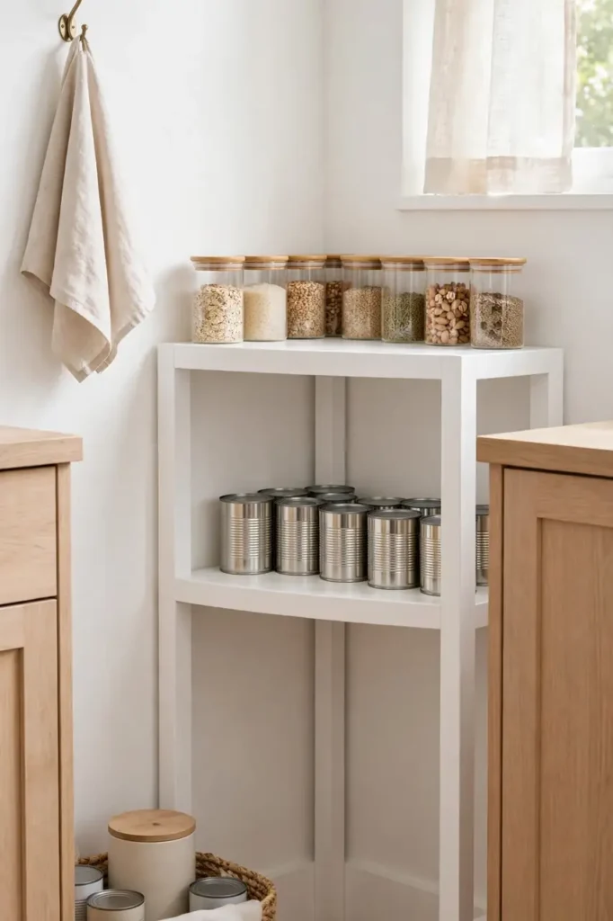 Tiered Corner Shelves