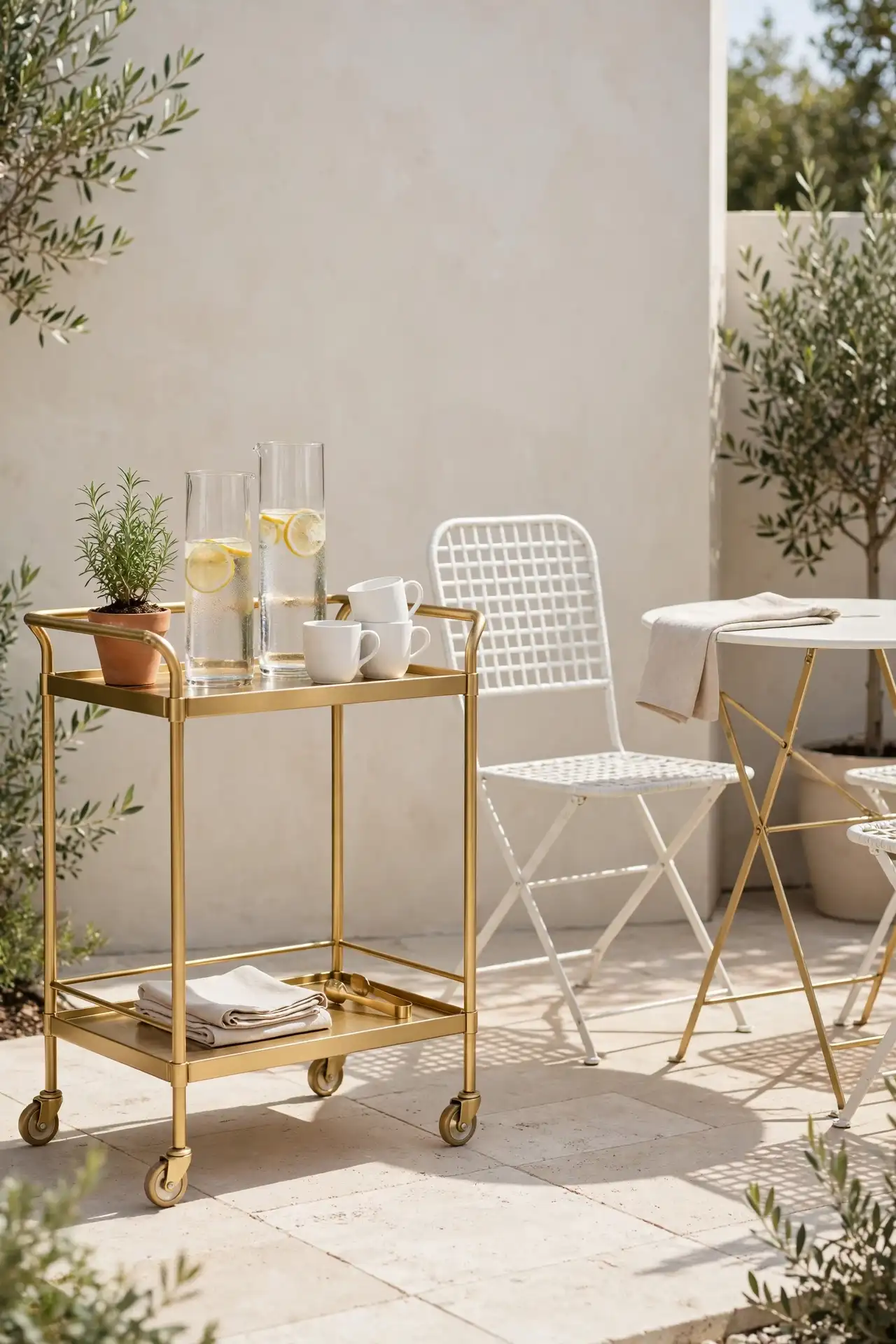 Rolling Bar Cart