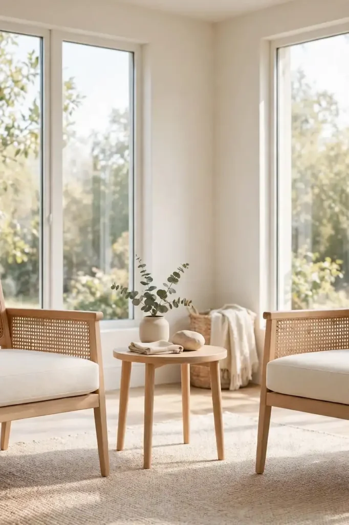 Cane Accent Chairs