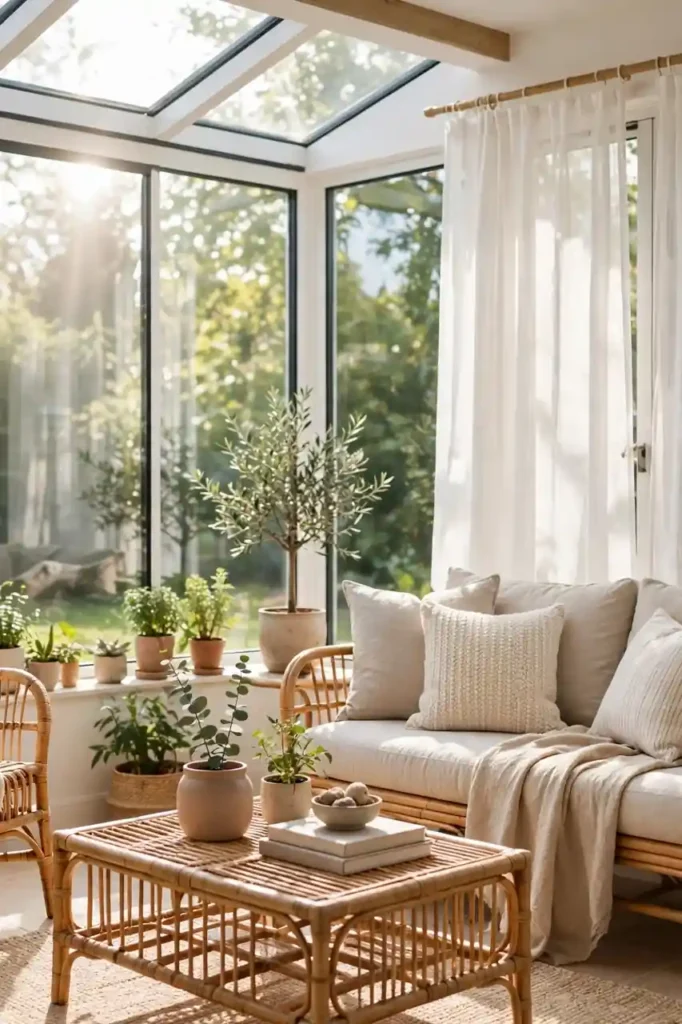 Charming small sunroom decor