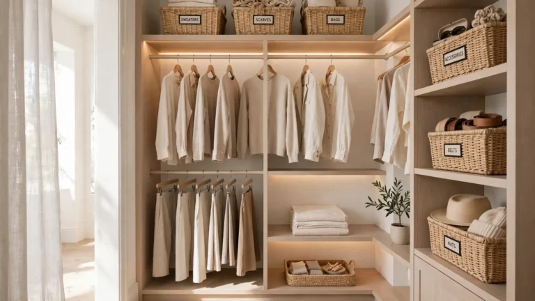 small walk in closet organization ideas