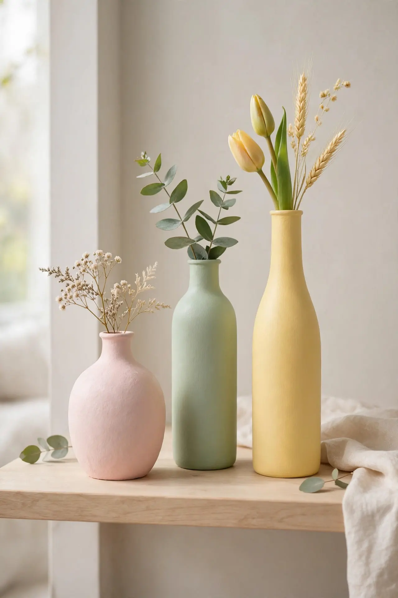 Painted Pastel Vases