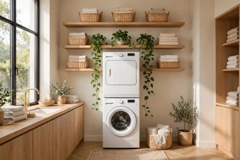 24 Stacked Washer and Dryer Ideas to Maximize Laundry Space