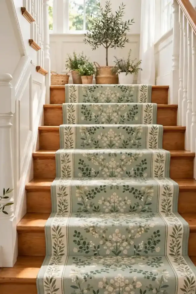 Charming staircase runner ideas