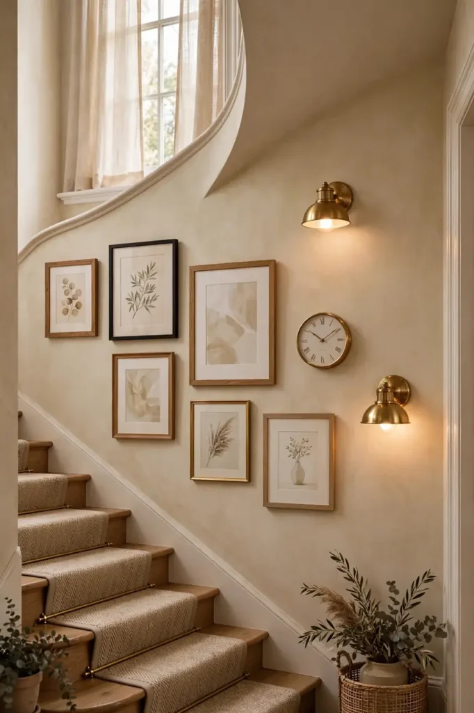 Charming staircase wall decor